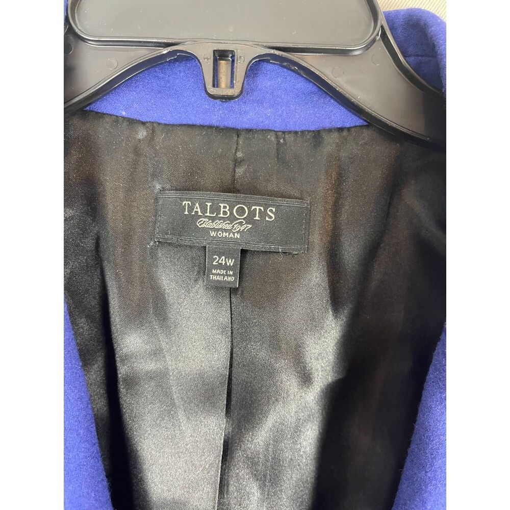 Talbots Wool Blend Single-Button Blazer Size 24w … - image 3